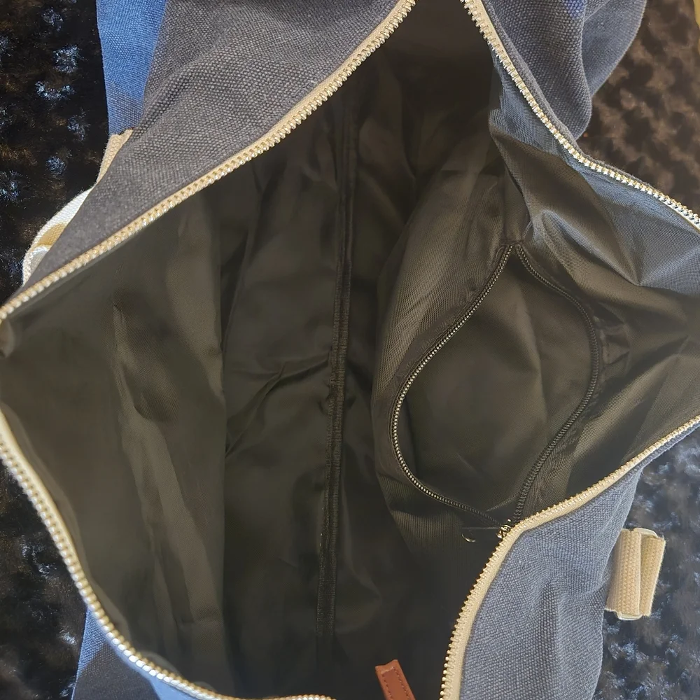 Collars & Co. Denim Gym Bag/Travel Carry-on Bag